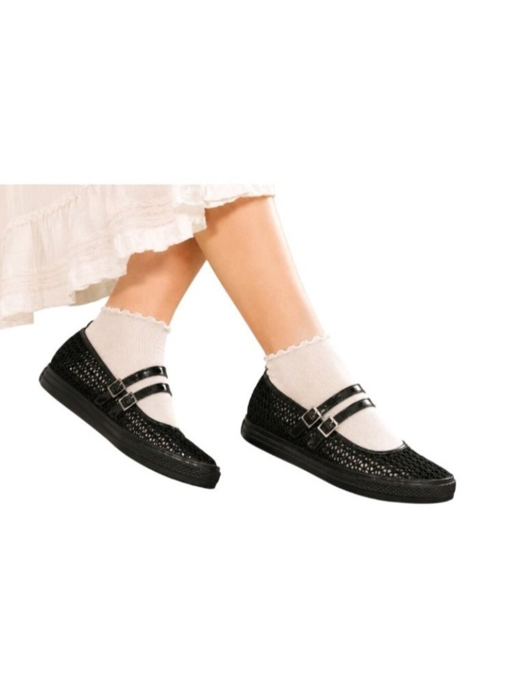 Chuck Taylor All Star Dainty Mary Jane Knit Black A16567C Womens Size 7 Lolita